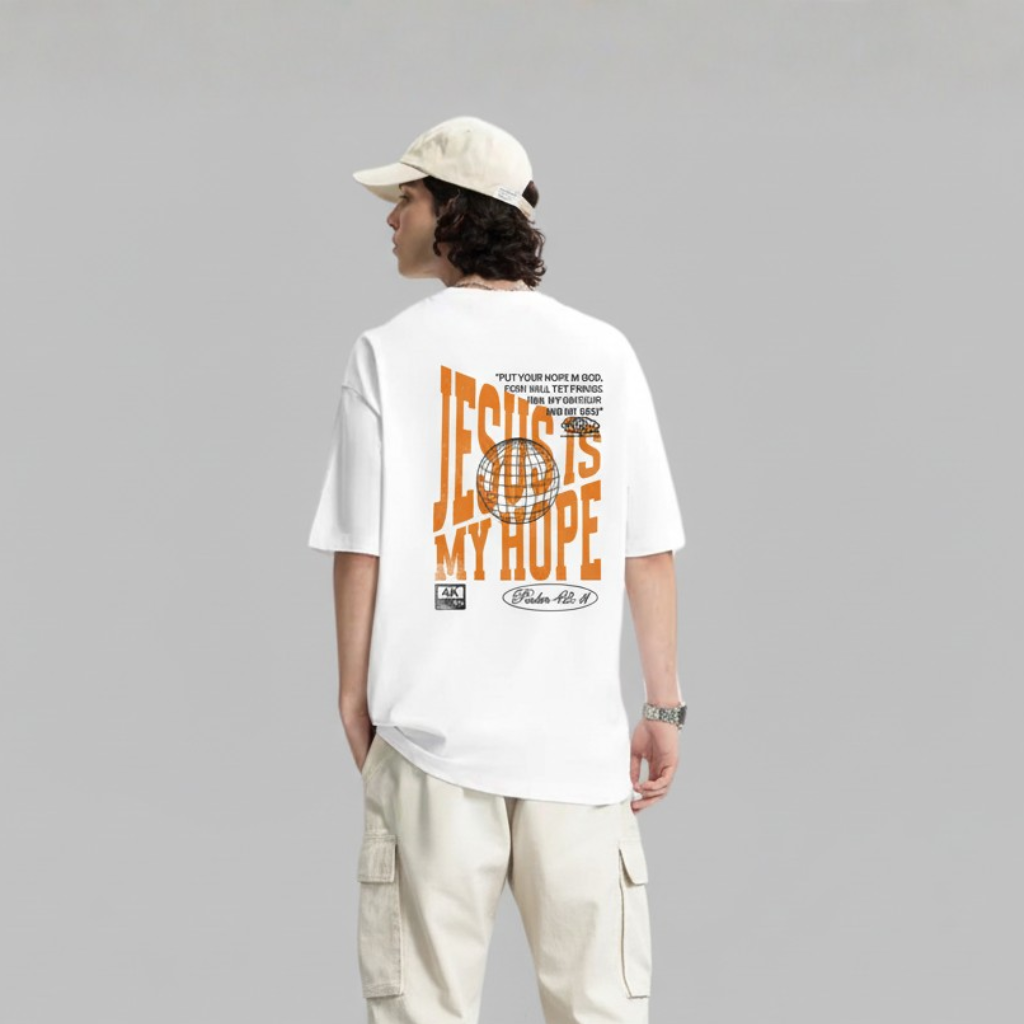 Camiseta Oversized Jesus is My Hope