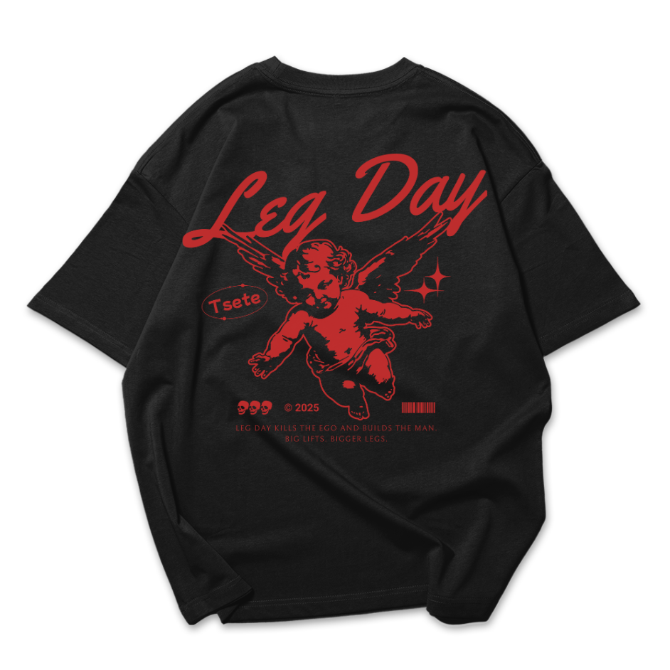 Camiseta Oversized Angel Leg Day