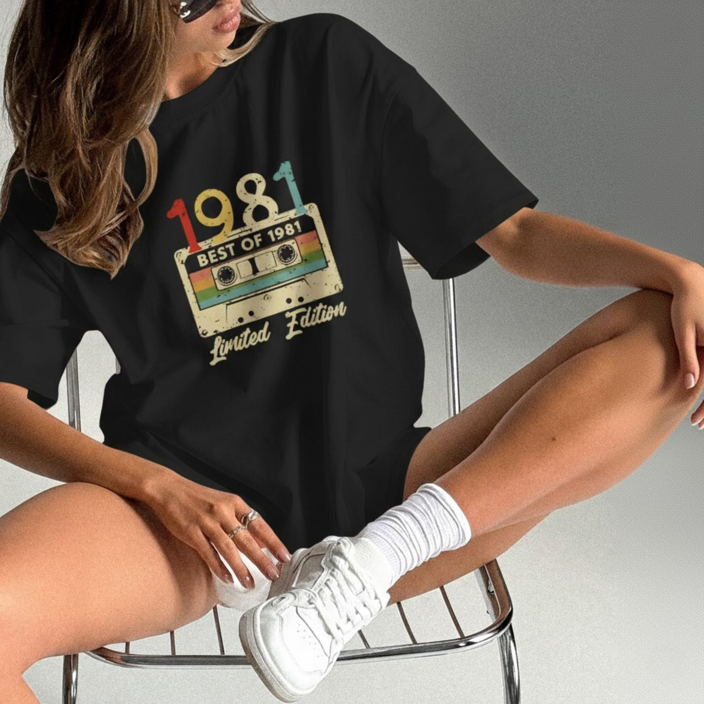 Camiseta Feminina Fita vintage 1981 Limited Edition