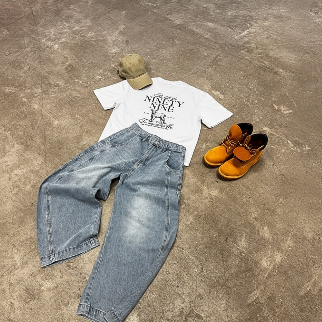 Camiseta Oversized Ninety Nine Ovelha