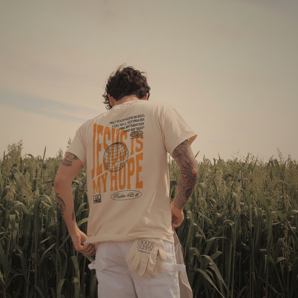 Camiseta Oversized Jesus is My Hope