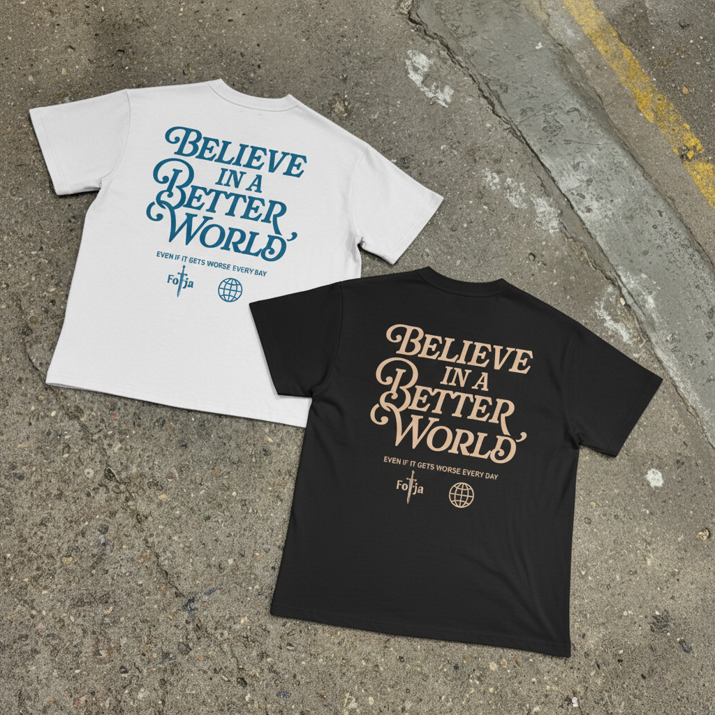 Camiseta Oversized Believe In a Better World