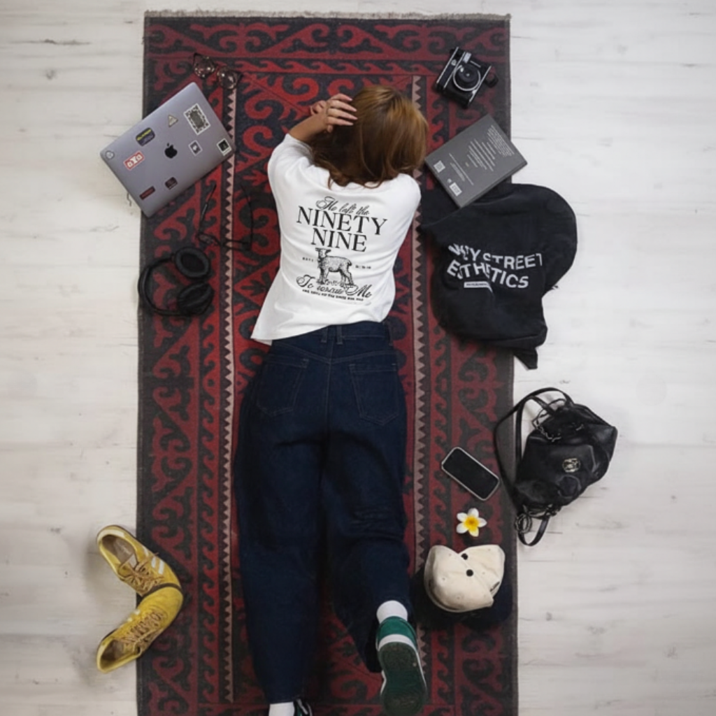 Camiseta Oversized Ninety Nine Ovelha