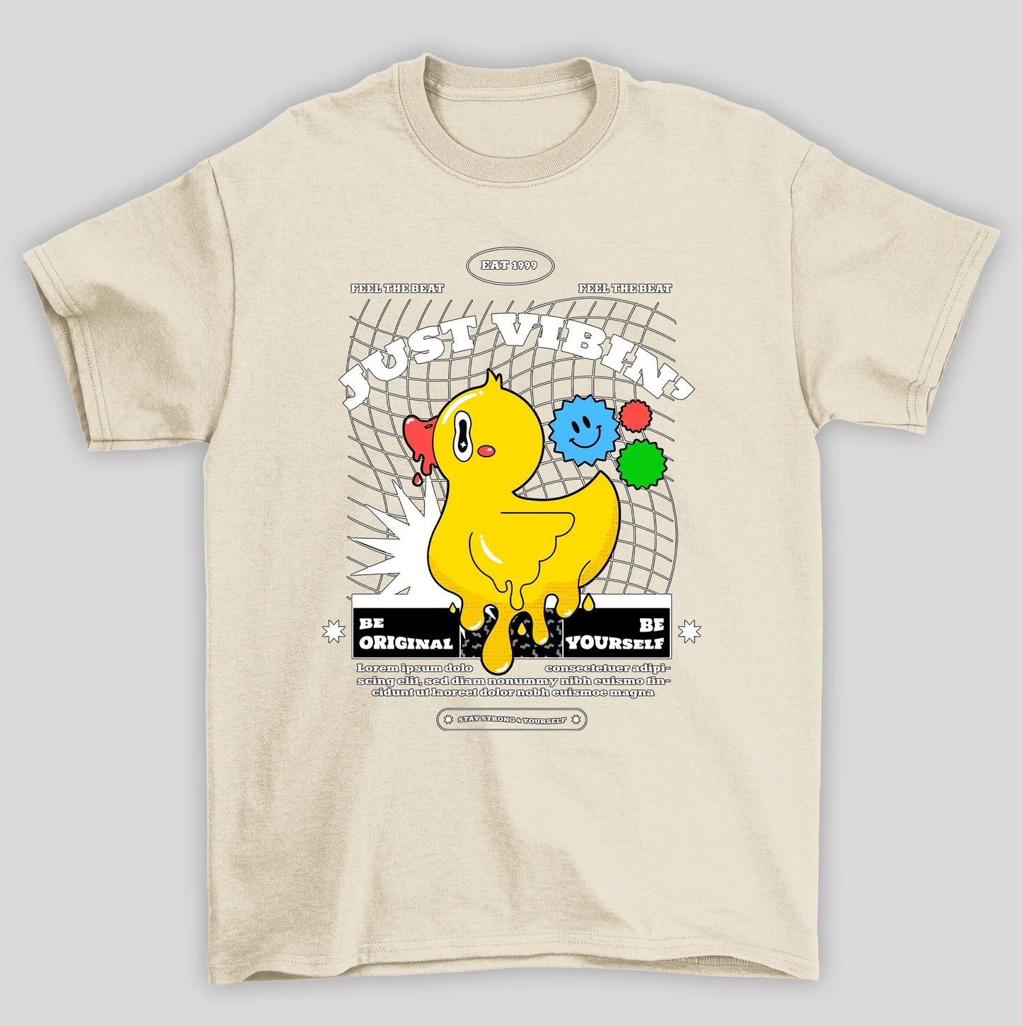Camiseta Básica Unissex Feel The Beat Just Vibin