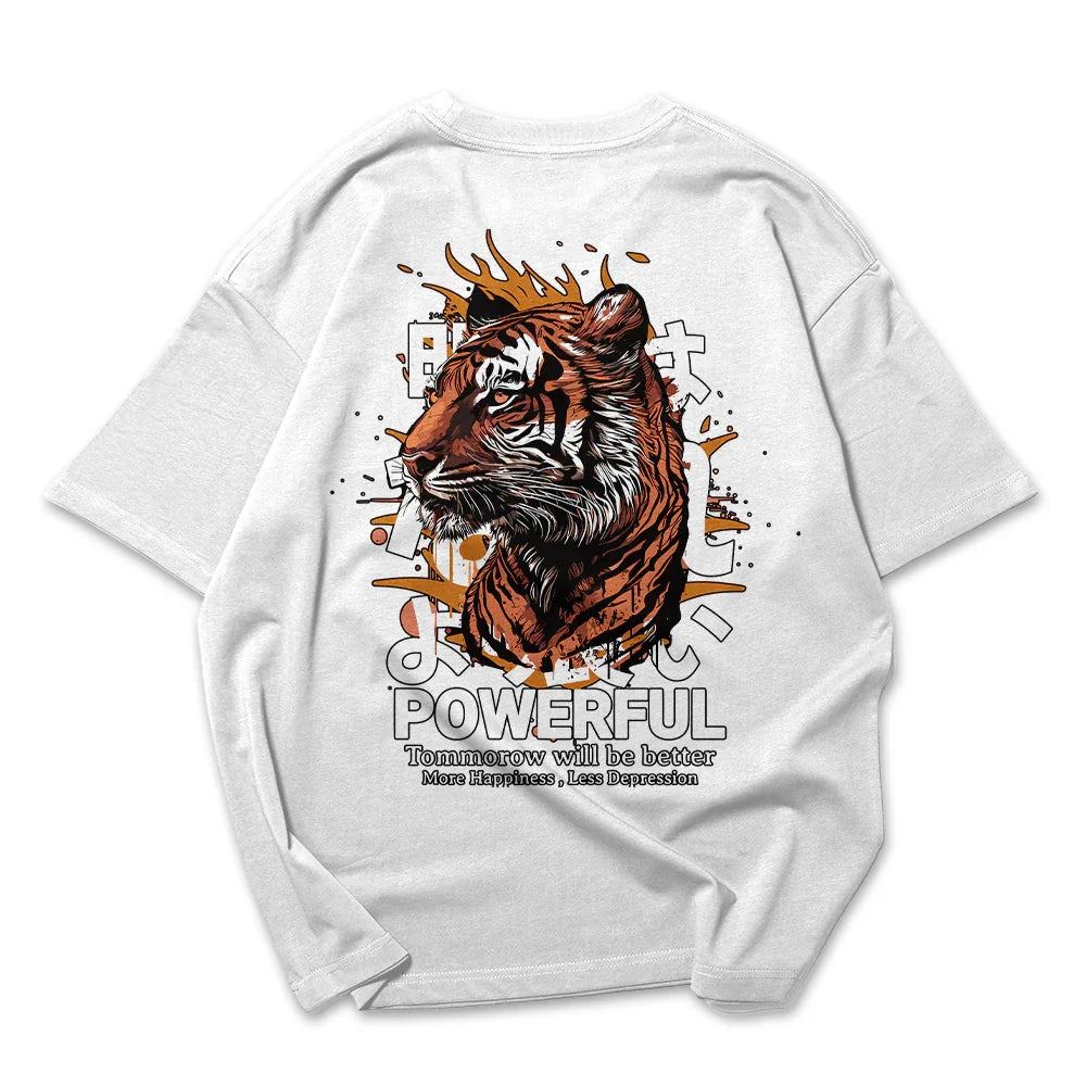 Camiseta Oversized Powerful Tiger