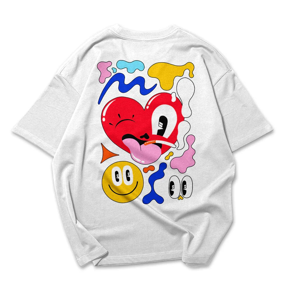 Camiseta Oversized Funny Heart