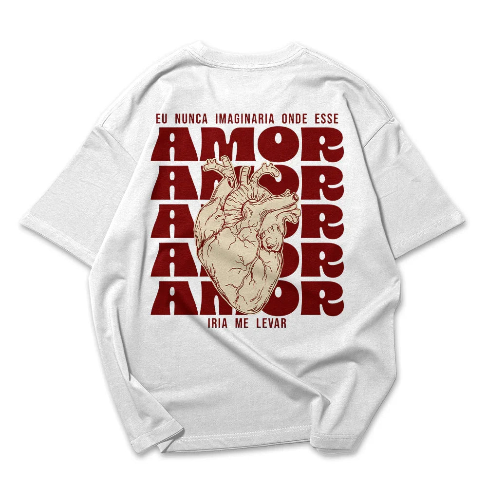 Camiseta Oversized Nunca Imaginaria Onde Esse Amor