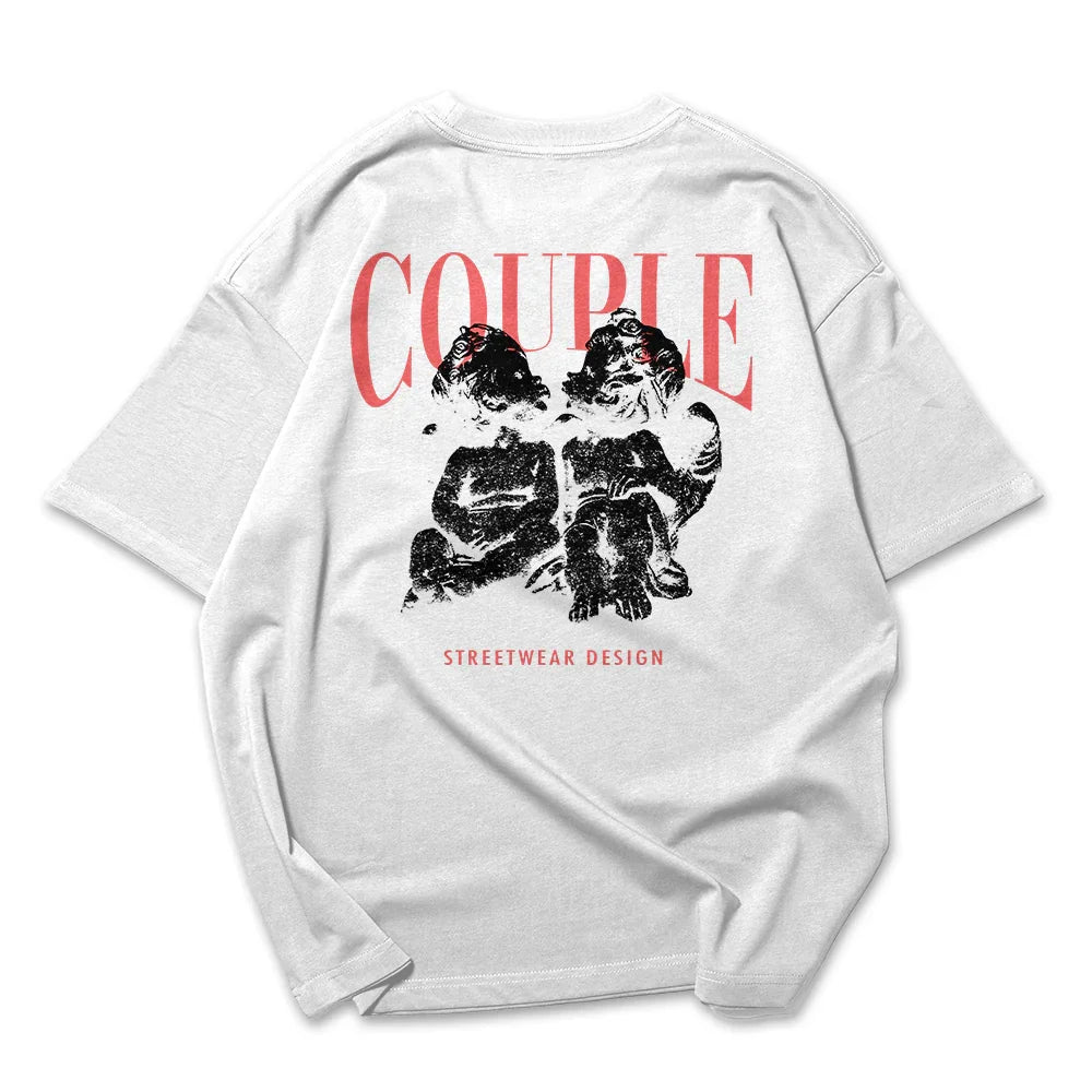 Camiseta Oversized Couple Angel