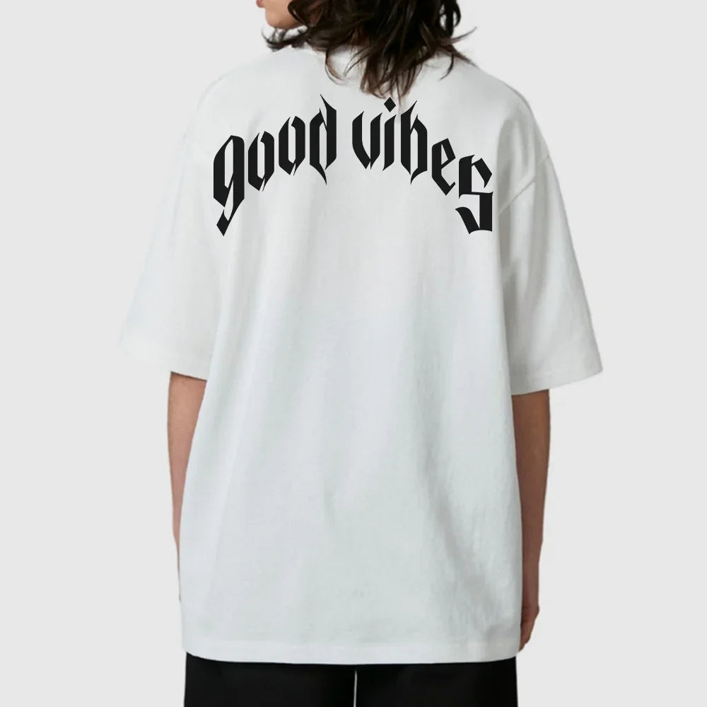 Camiseta Oversized Feminina Good Vibes