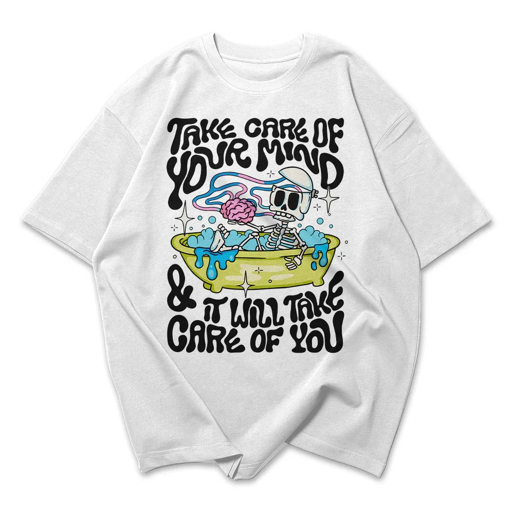 Camiseta Oversized Ake Care Of Your Mind