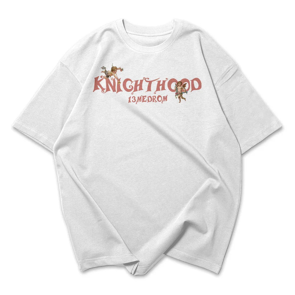 Camiseta Oversized Feminina Knighthood Butterfly Flower