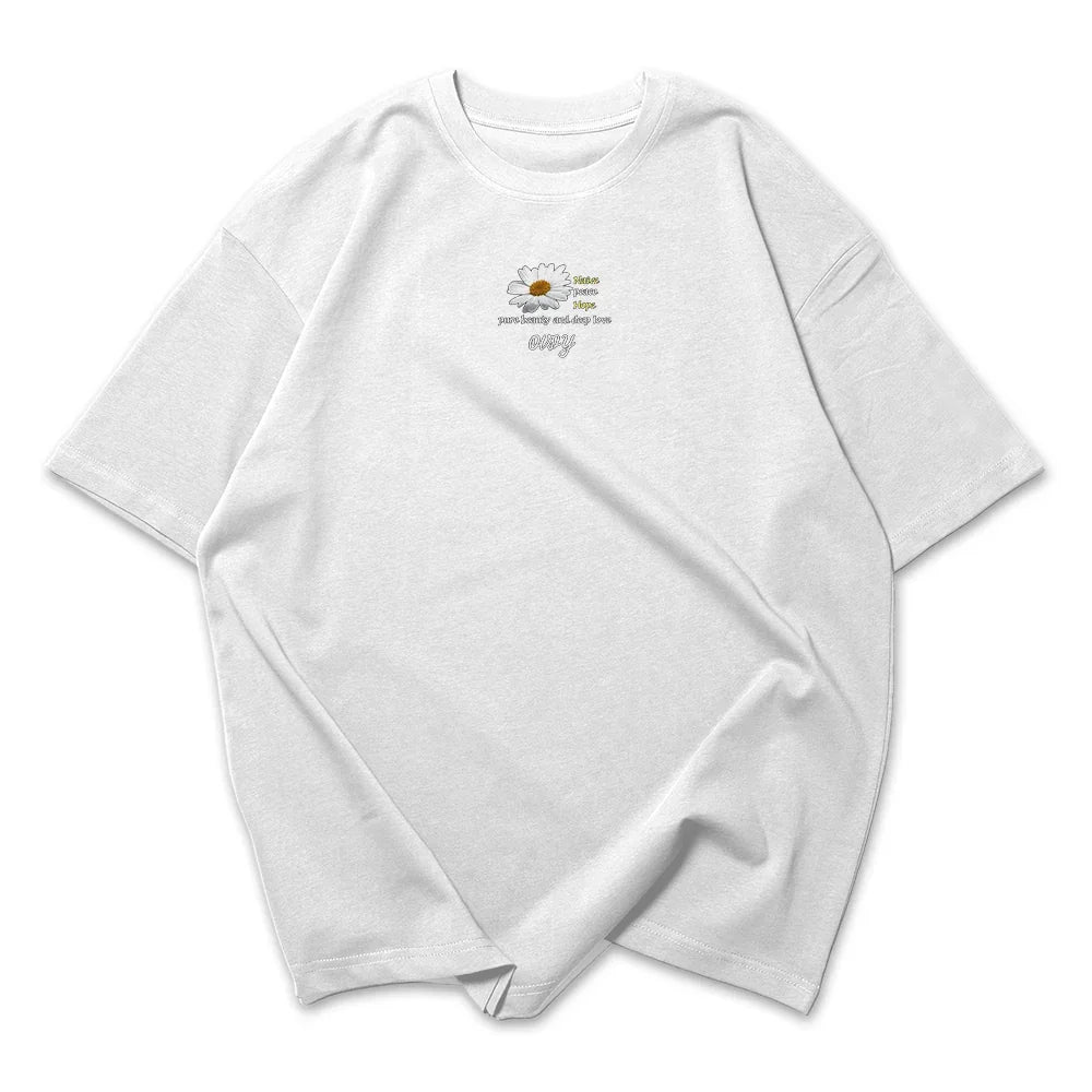 Camiseta Oversized Feminina Naive peace Hope