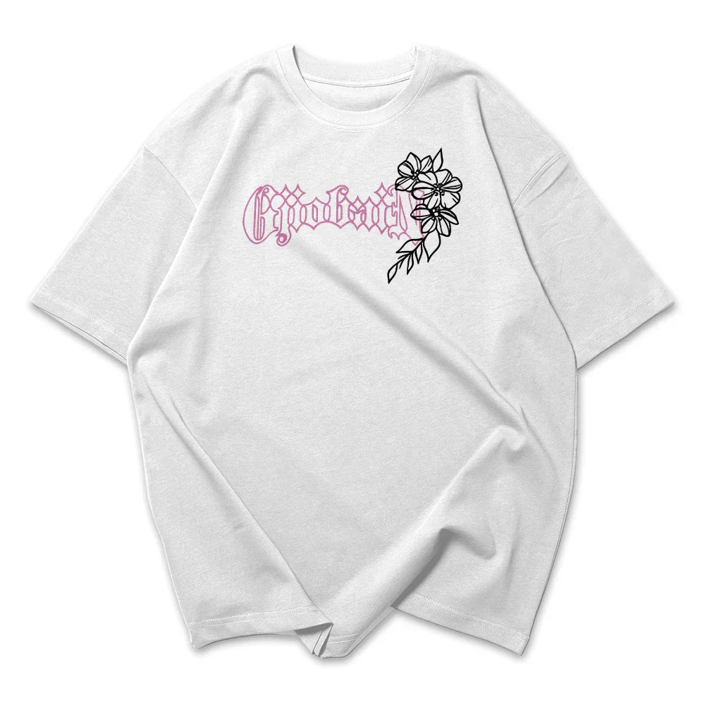Camiseta Oversized Feminina Borboleta flores