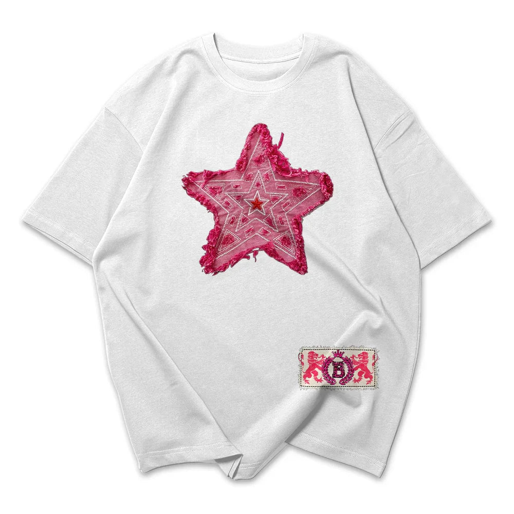 Camiseta Oversized Feminina Estrela