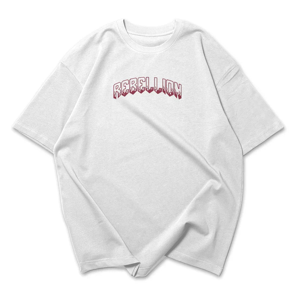 Camiseta Oversized Ombro á Ombro Rebellion Rebellious