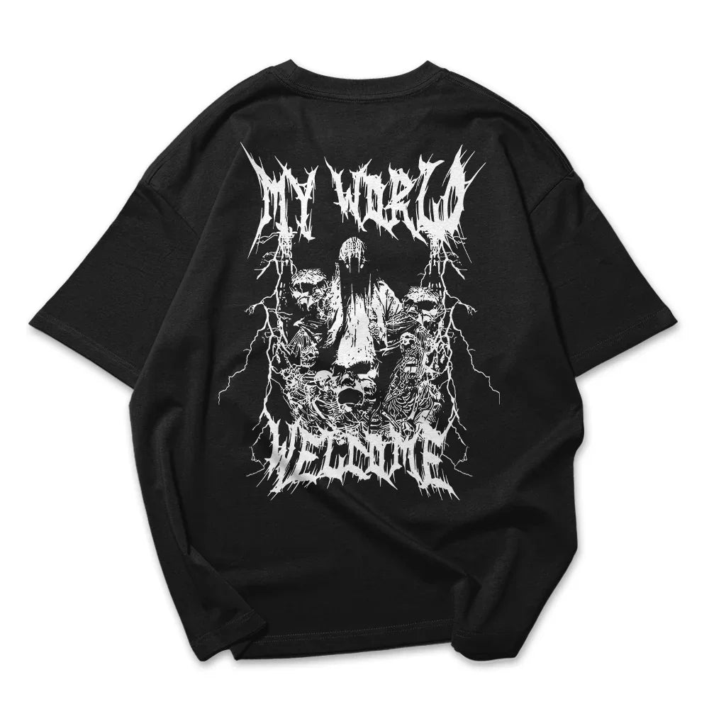 Camiseta Oversized My World Welcome