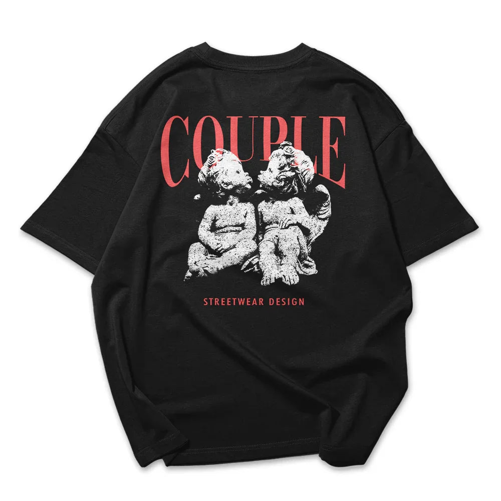 Camiseta Oversized Couple Angel