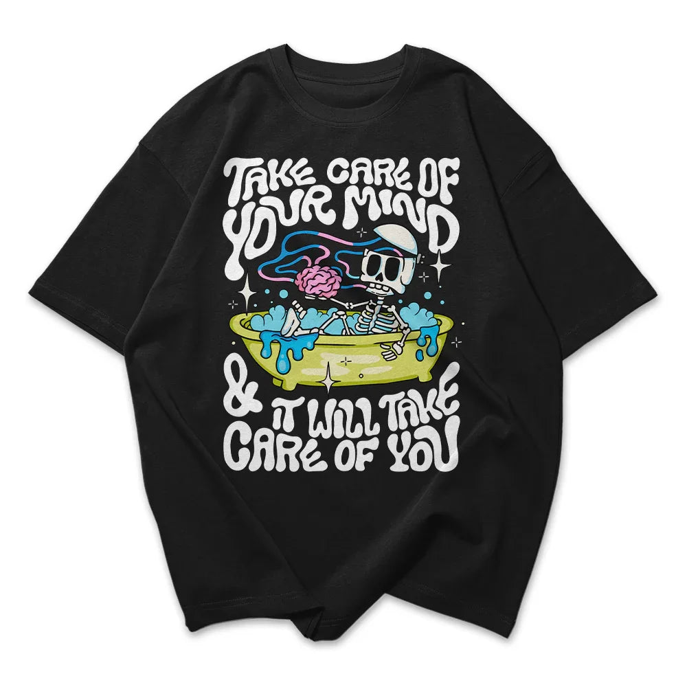 Camiseta Oversized Ake Care Of Your Mind