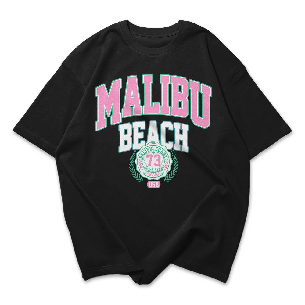 Camiseta Oversized Feminina Malibu Beach 73
