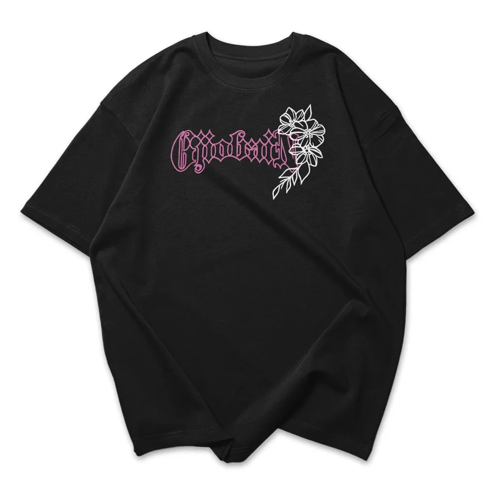 Camiseta Oversized Feminina Borboleta flores
