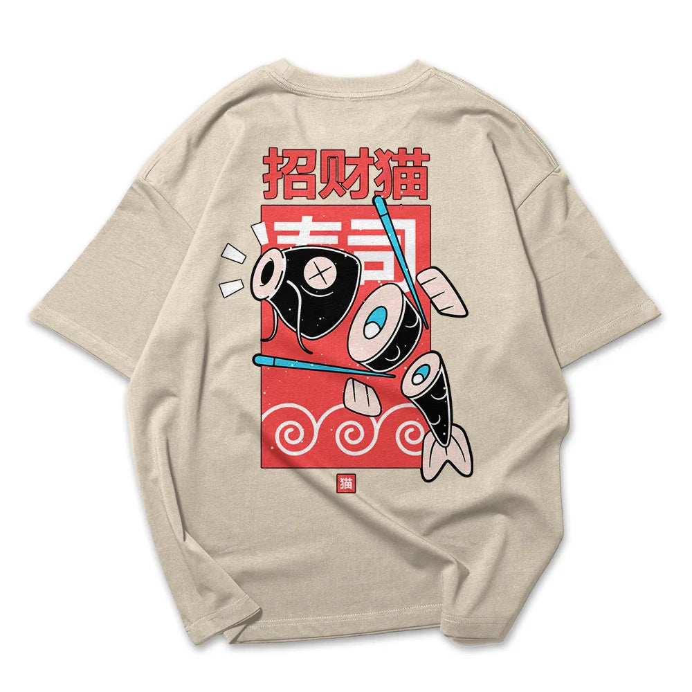 Camiseta Oversized Traditional Asian Fish Food