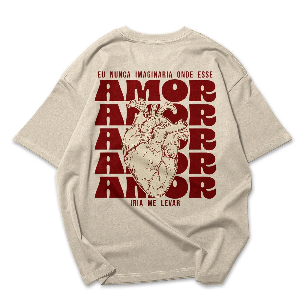 Camiseta Oversized Nunca Imaginaria Onde Esse Amor