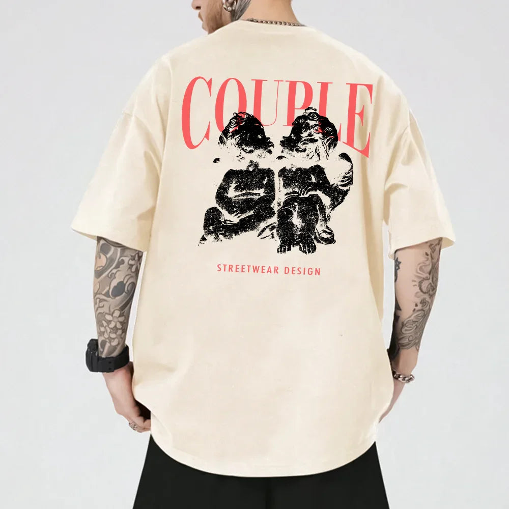 Camiseta Oversized Couple Angel