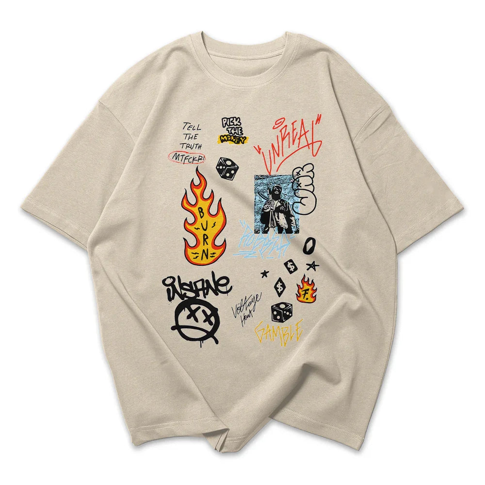 Camiseta Oversized Pick The Money Unreal