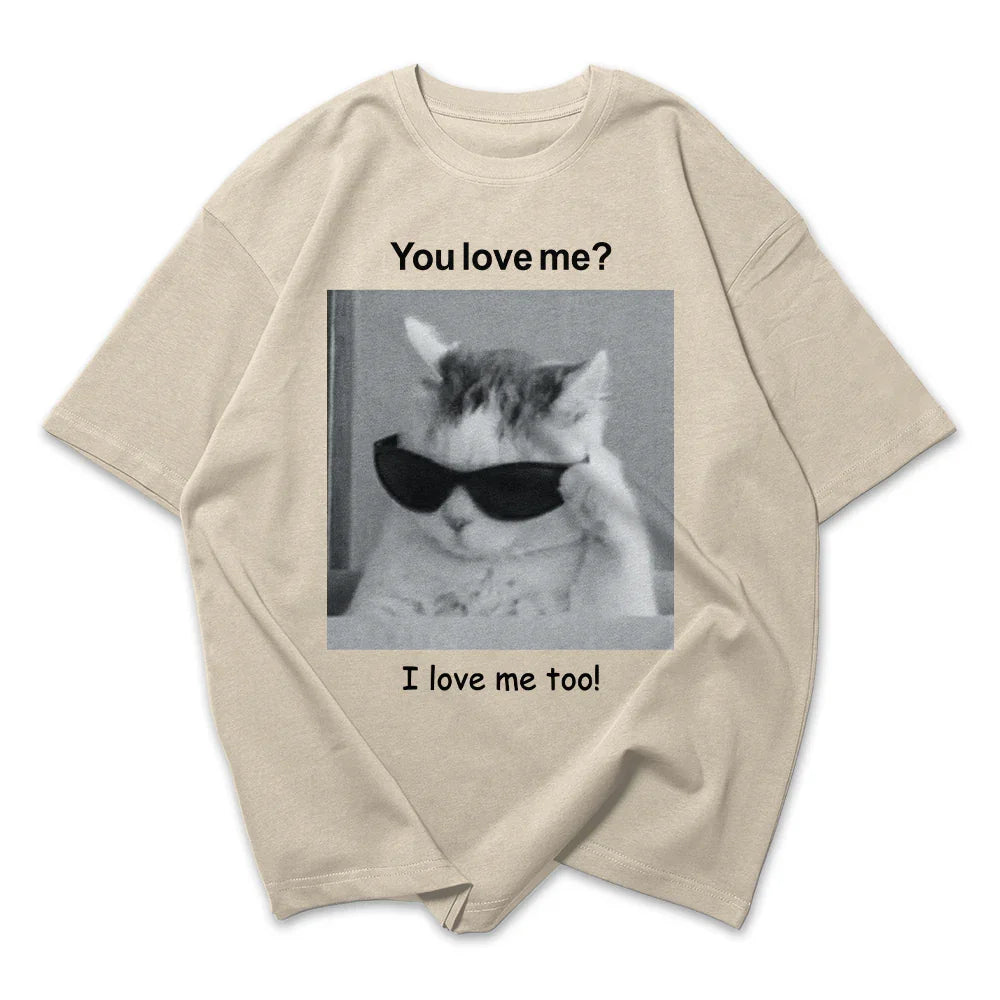 Camiseta Oversized Feminina You love me i love me too
