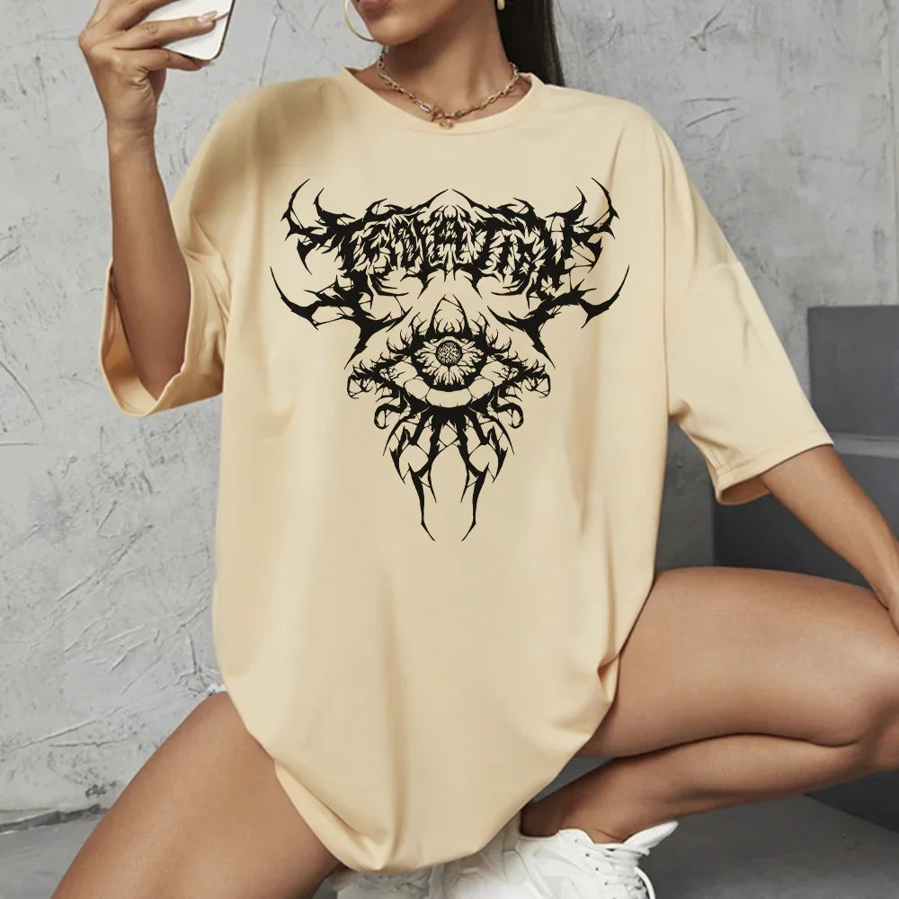 Camiseta Oversized Feminina Gothic eye Aesthetic