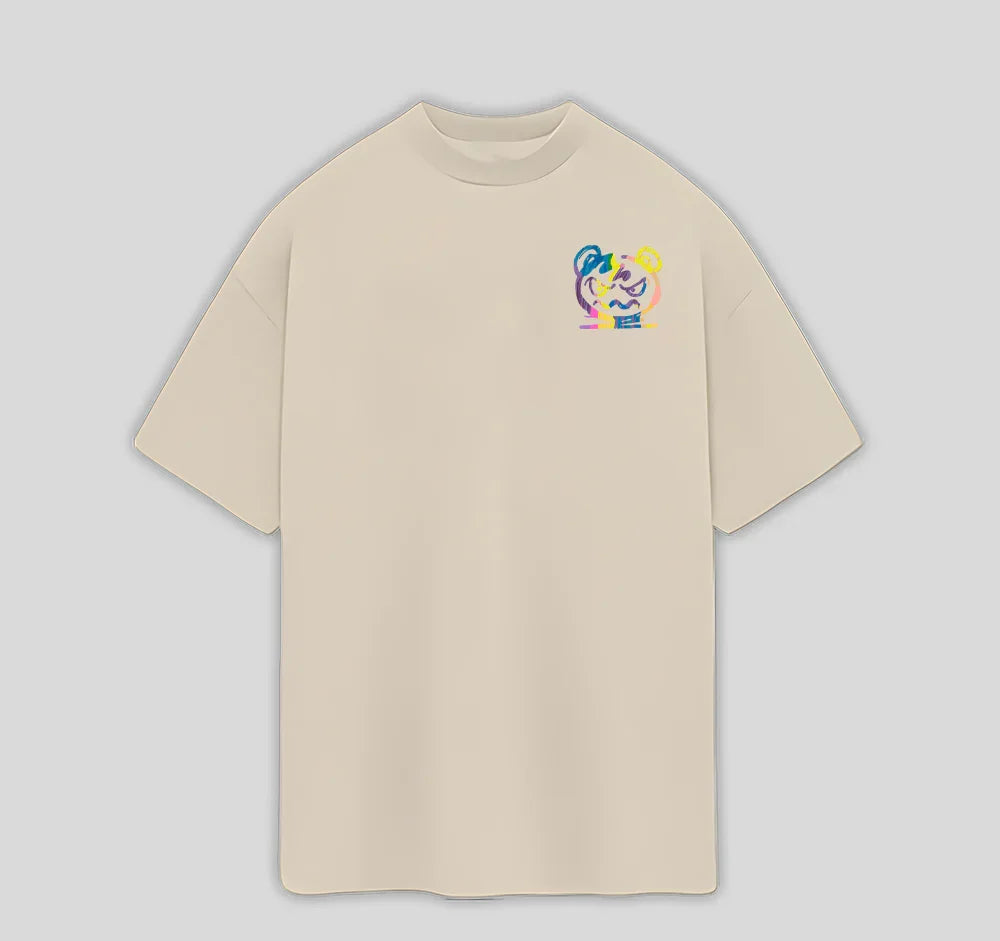 Camiseta Oversized Youth Print Graphic Colorful Artisan Perfun - pérola