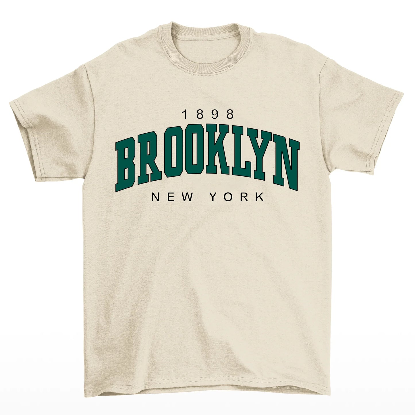 Camiseta Feminina Estilo Brooklyn New York 1898 Pérola