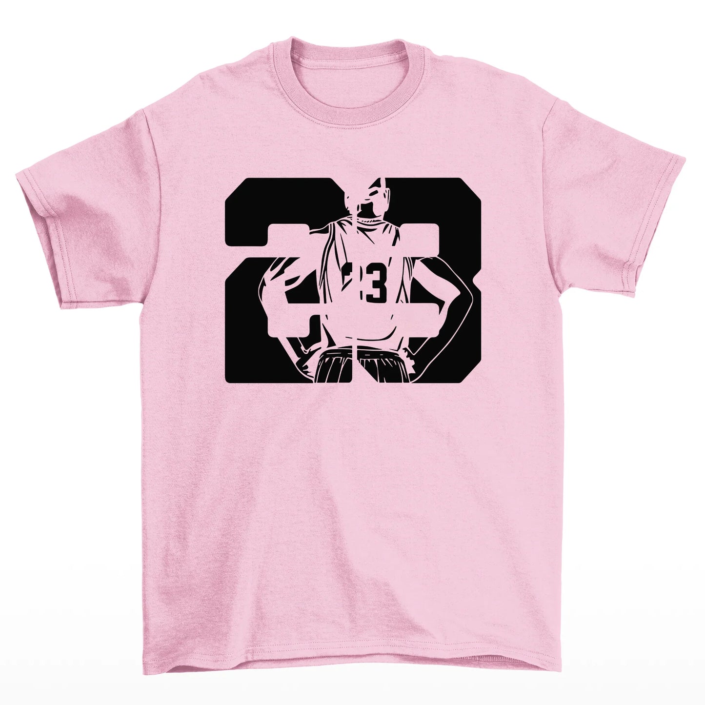Camiseta Básica Unissex Basketball - Rosa bebê