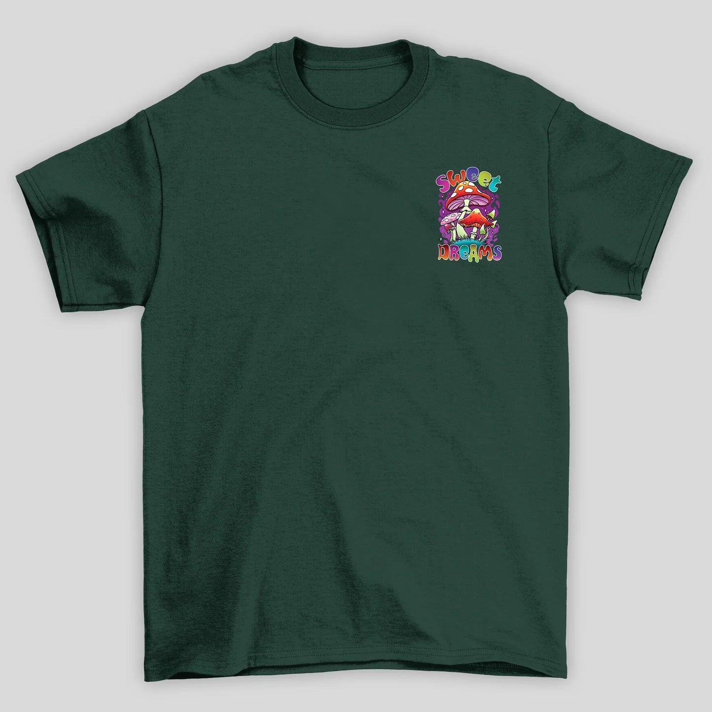 Camiseta Básica Verde Sweet Dreams Cogumelos Mágicos