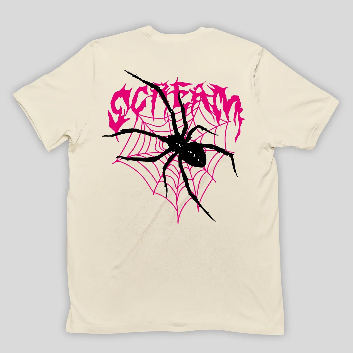 Camiseta Básica Unissex Scream Aranha Teia - Pérola