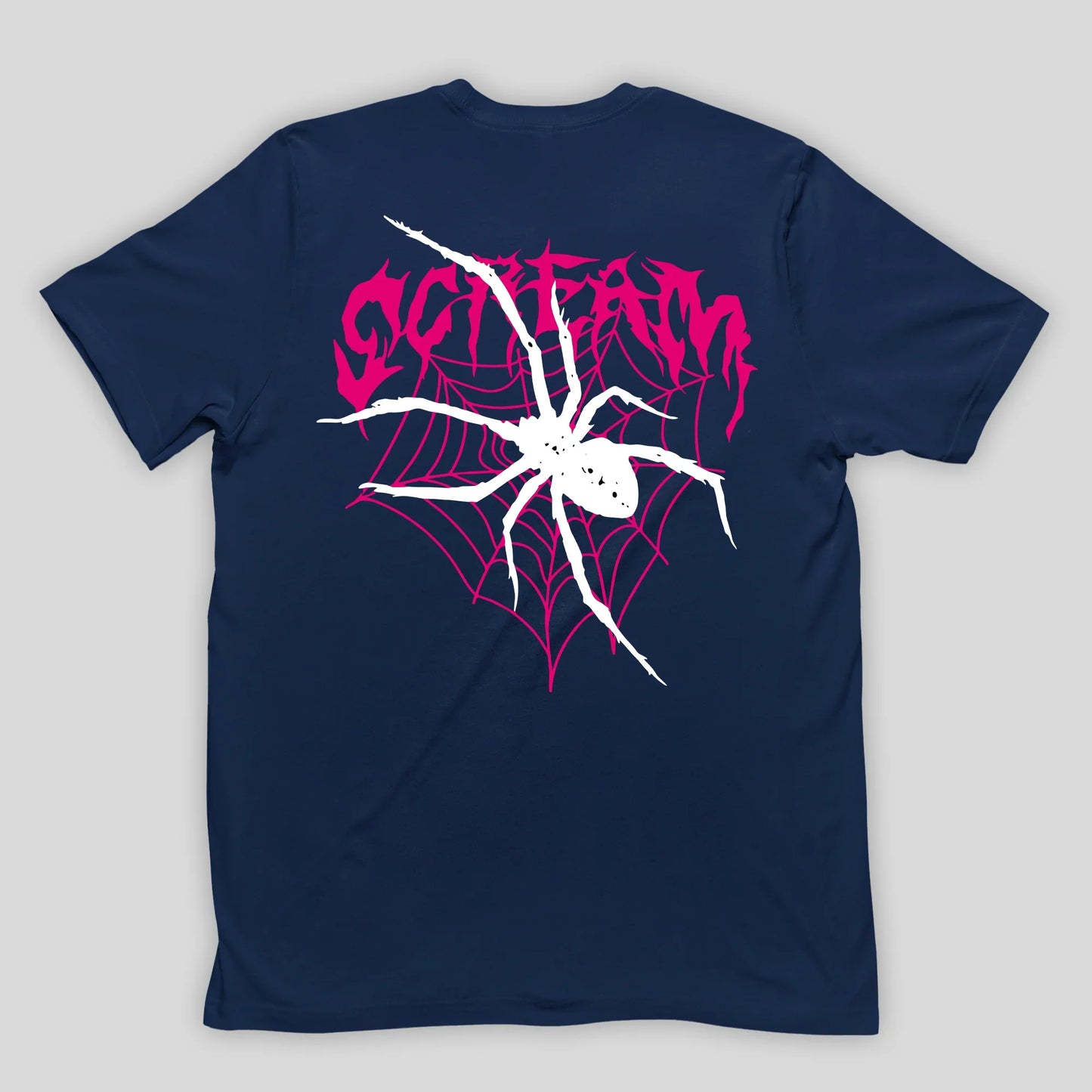 Camiseta Básica Scream Aranha Teia - AZUL MARINHO