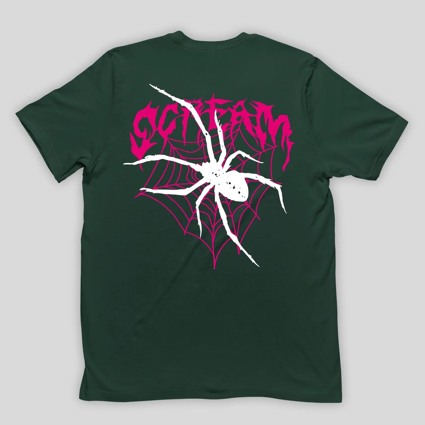 Camiseta Básica Scream Aranha Teia - VERDE
