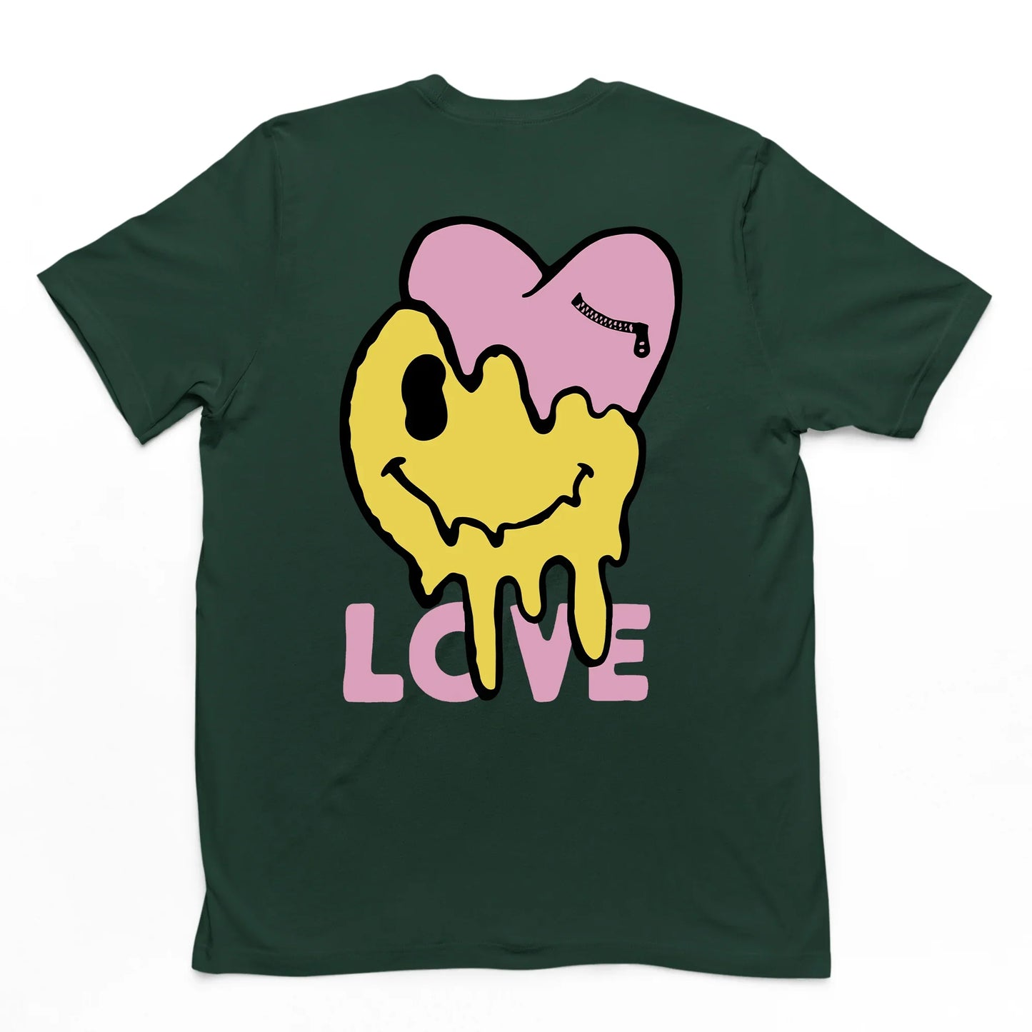 Camiseta Feminina Love Heart Smile Melting Coração - VERDE