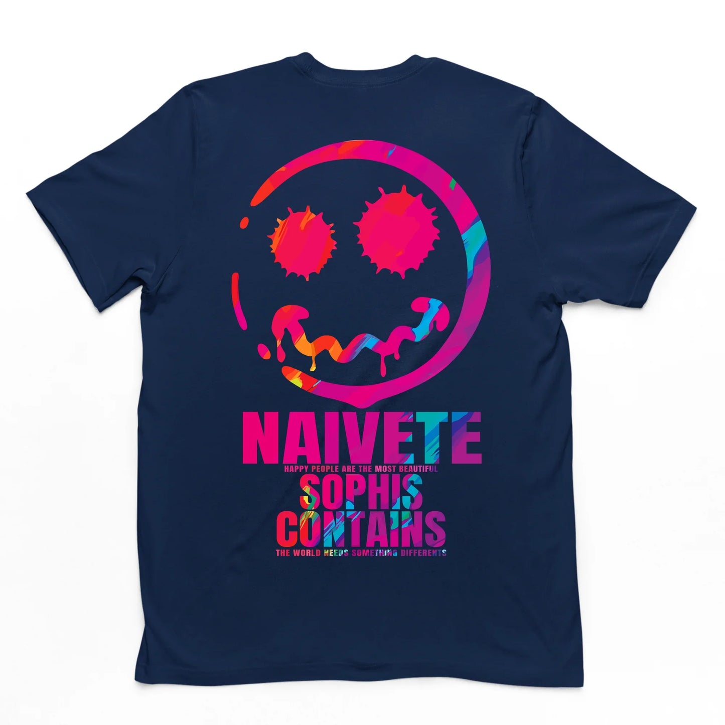Camiseta Básica Naivete Smile - azul-marinho