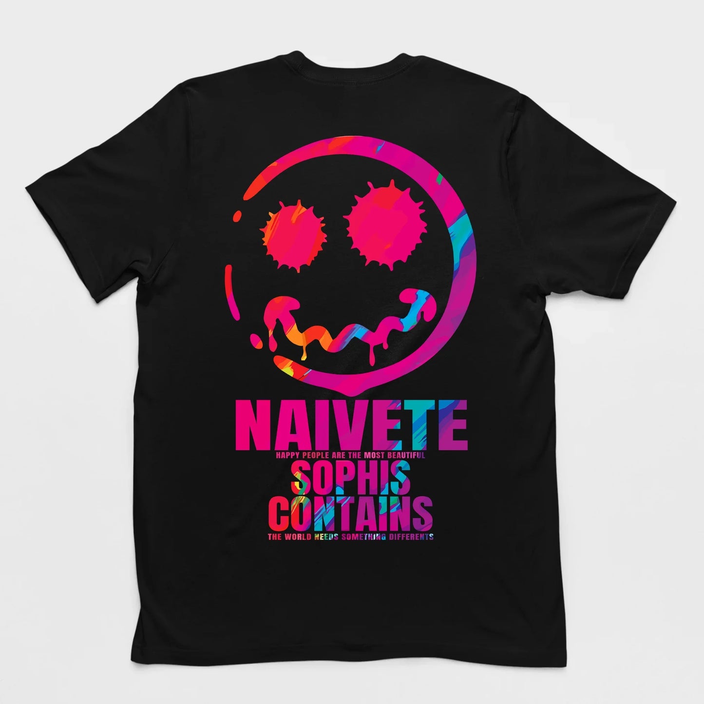 Camiseta Básica Naivete Smile - preto