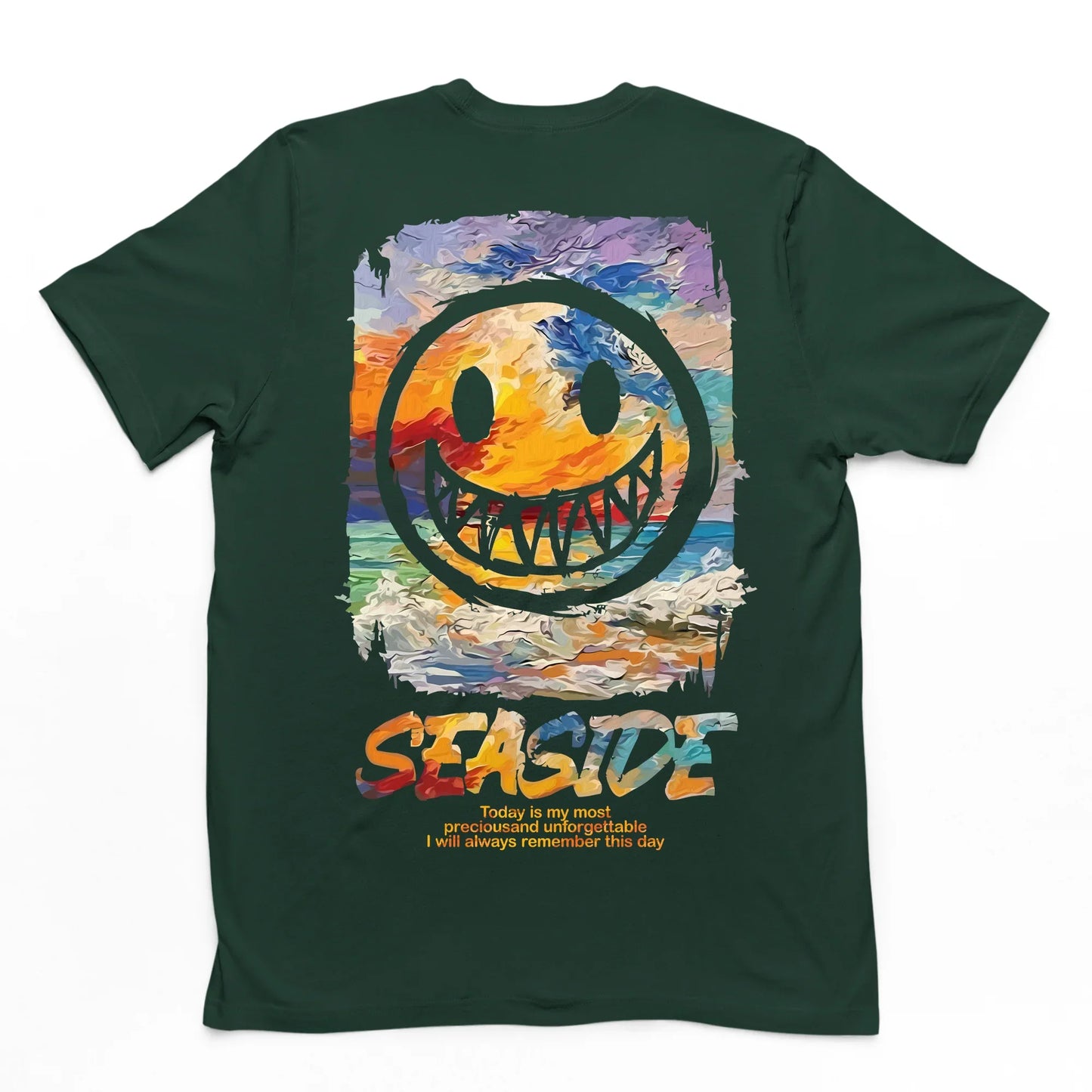 Camiseta Básica Seaside Smile - verde