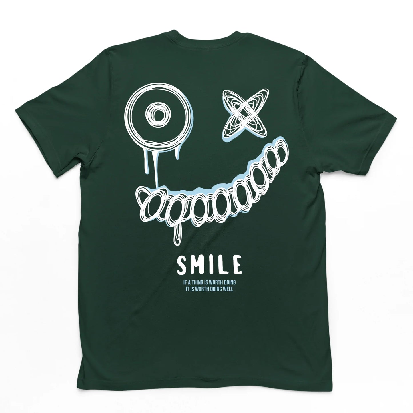 Camiseta Street Masculina Smile Psycho Moda - verde