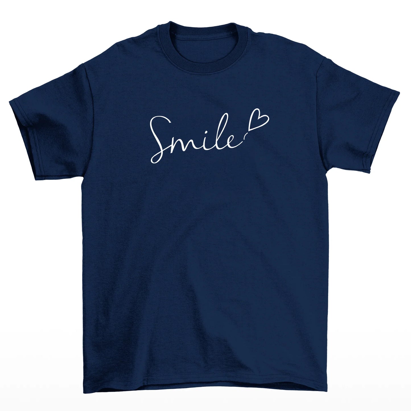 Camiseta Feminina Smile Sorria Sorriso - azul-marinh