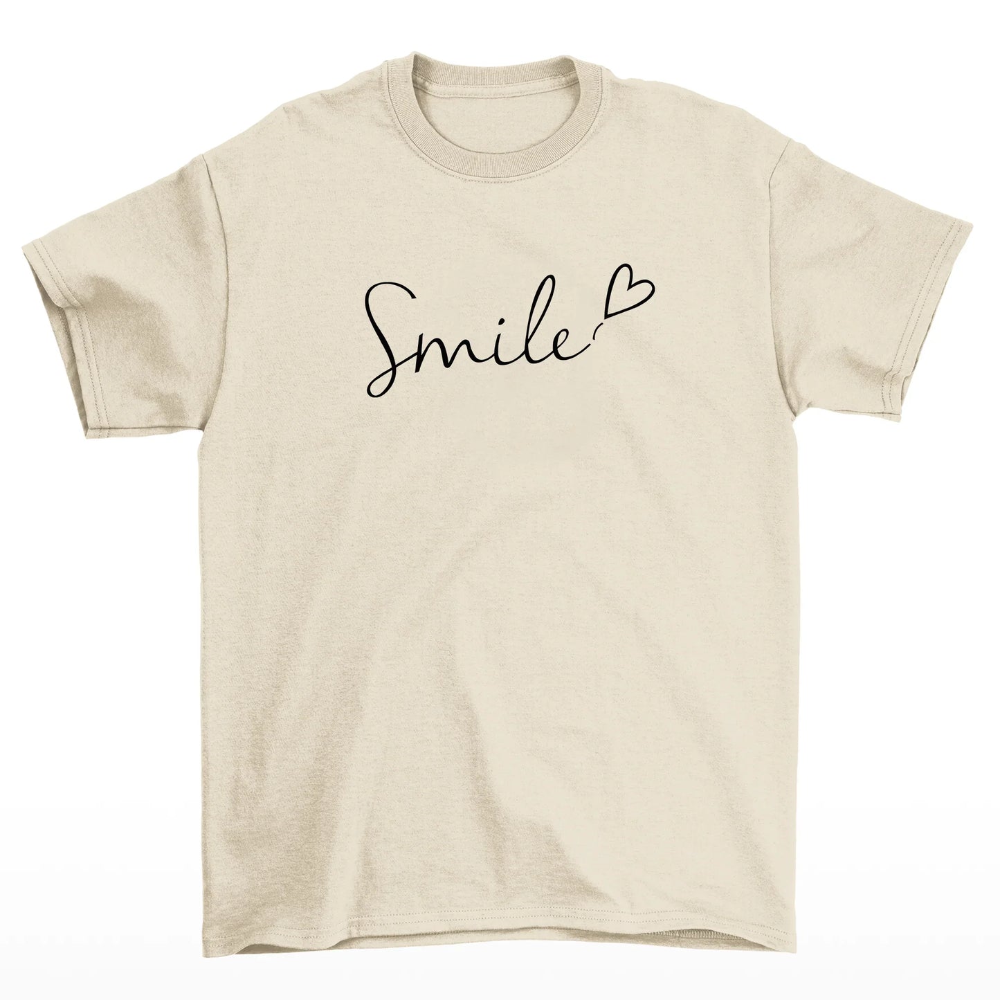 Camiseta Feminina Smile Sorria Sorriso - pérola
