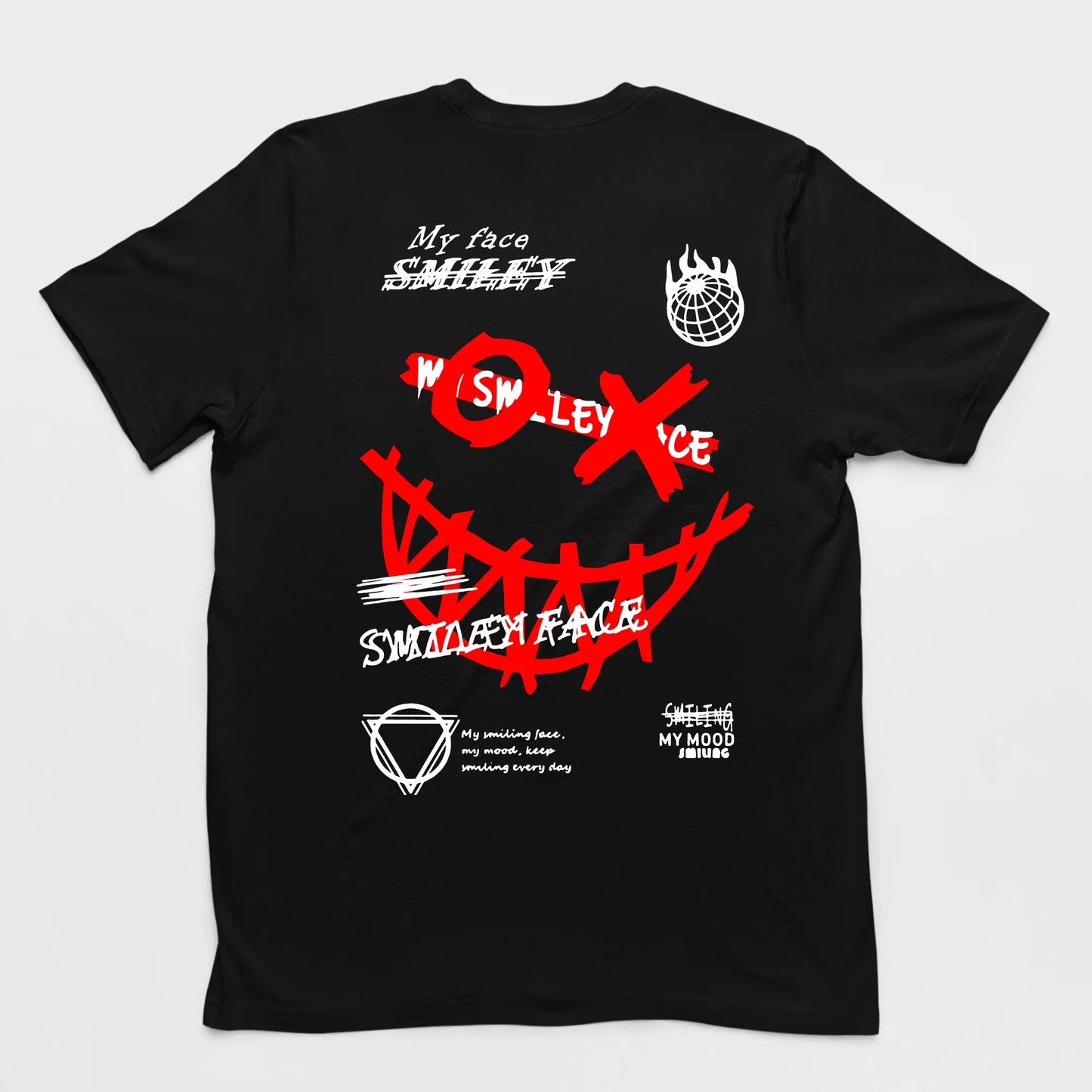 Camiseta Masculina Street Smile XO Smiling Face - preto
