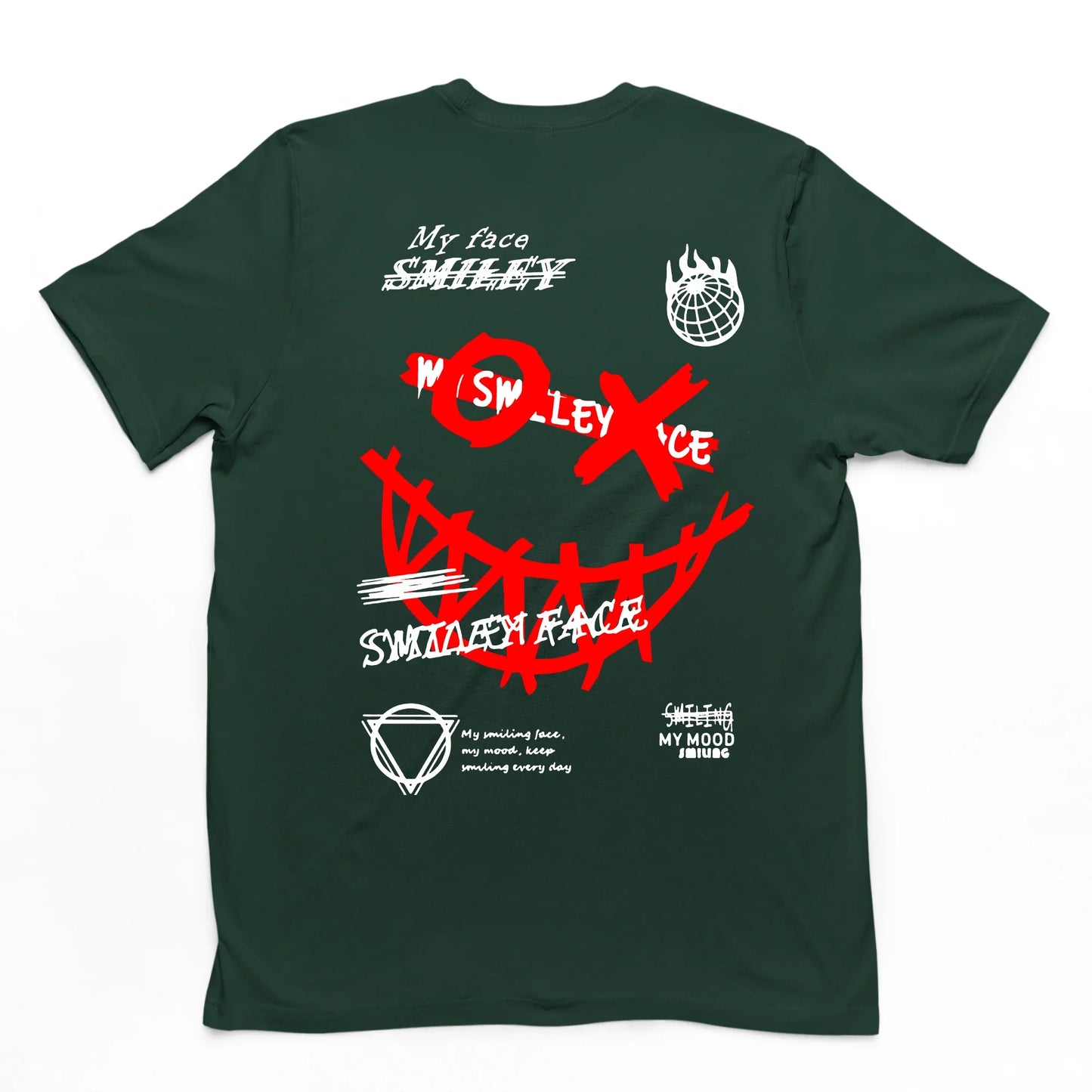 Camiseta Masculina Street Smile XO Smiling Face - verde