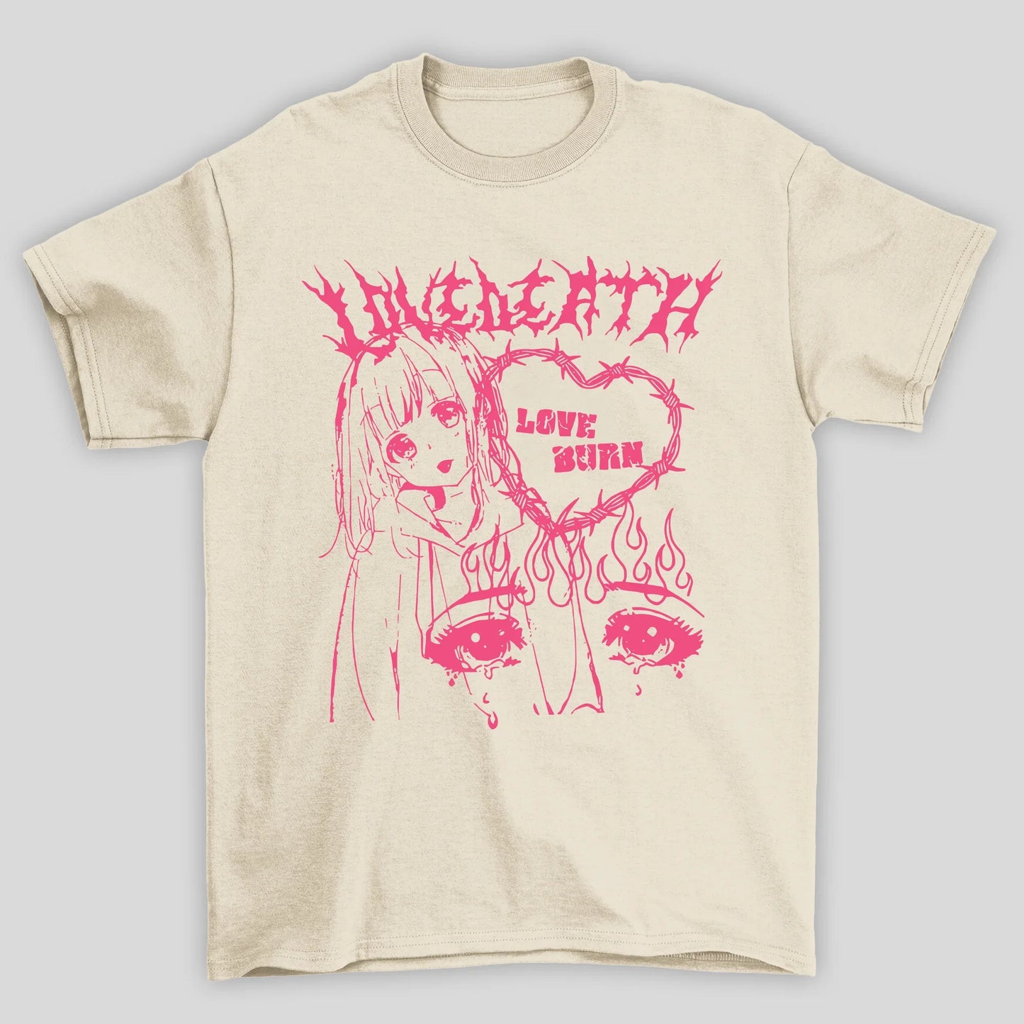 Camiseta Básica Love Death Burn Alternative - PÉROLA