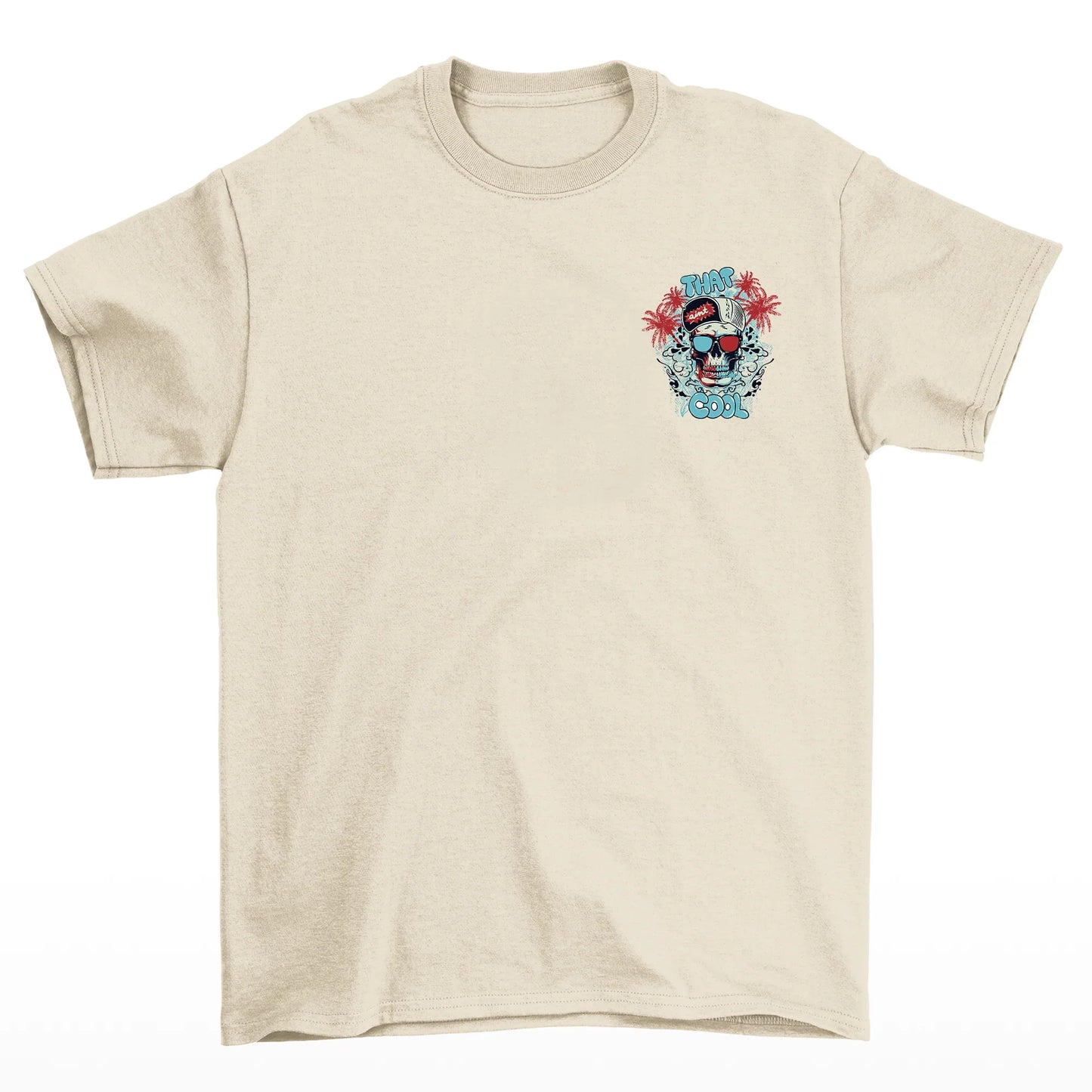 Camiseta Básica Algodão Máscara Caveira Cool - pérola