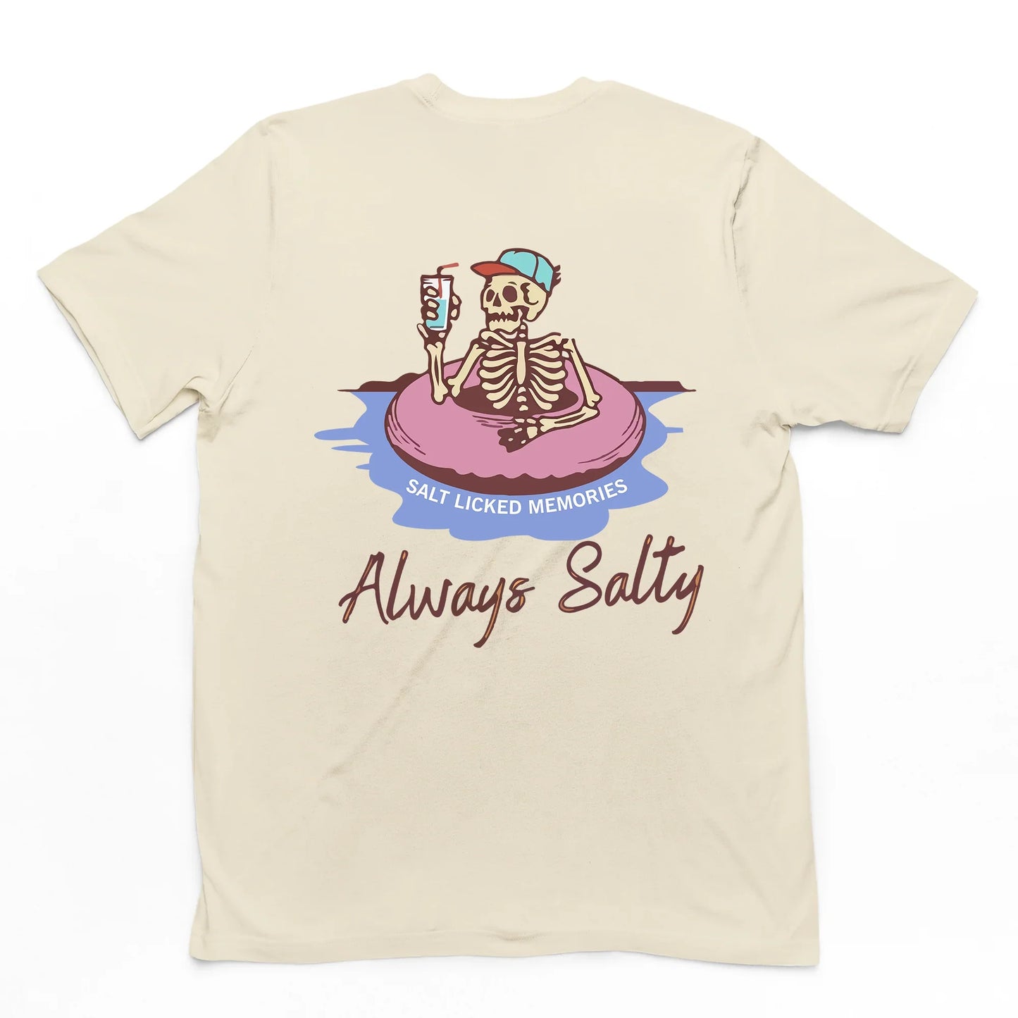 Camiseta Feminina Always Salty Skull - pérola