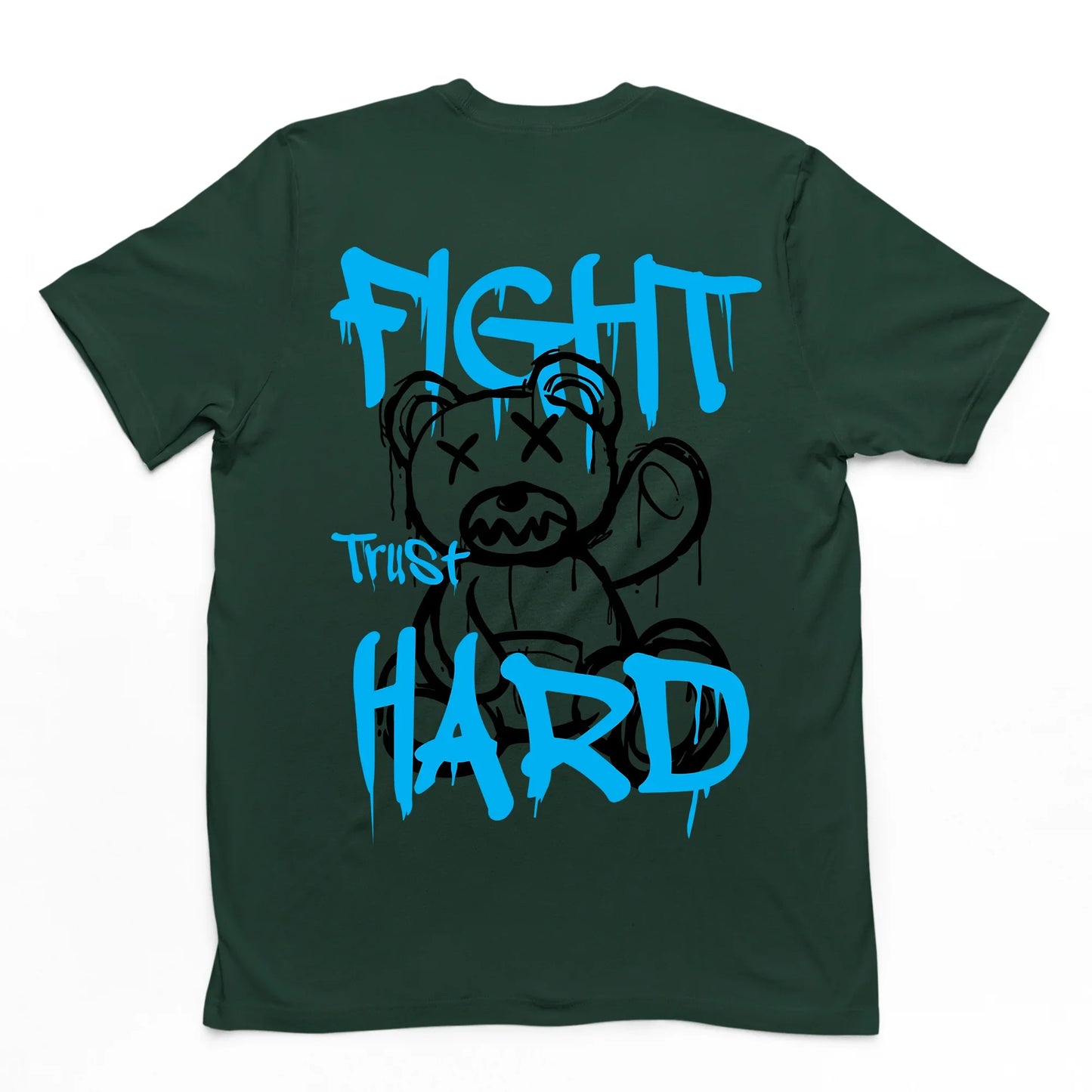 camiseta básica verde teddy urso fight trust hard - Verde